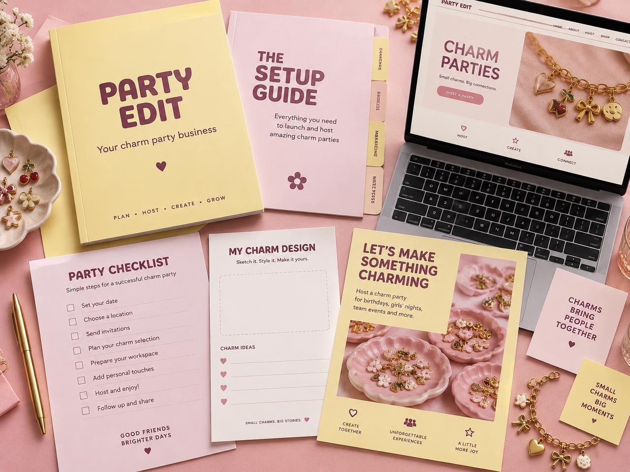 Party Edit printables and marketing mockups